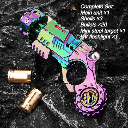 Toy Pistol Set Stress Relief Fidget Sensory Toy - Shell Ejecting Alloy